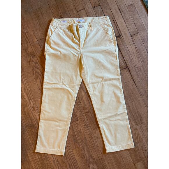 Loft The Monroe Slim Yellow Ankle Chino Pant Women's 8 - Picture 1 of 5